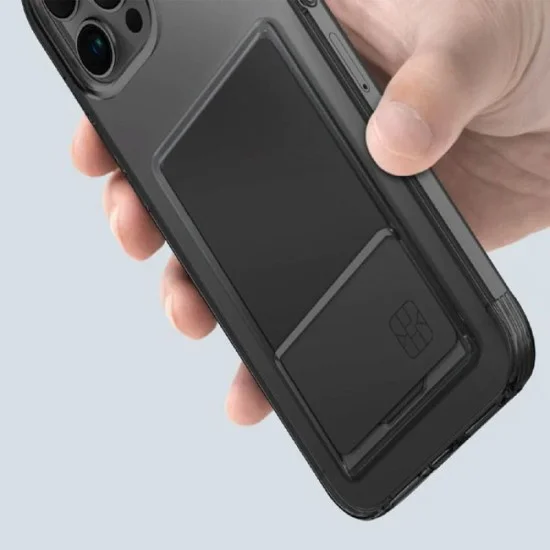 Cover Iphone 15 Pro Max Hybrid Air Fender Uniq - Smoked (Grey Tinted)
